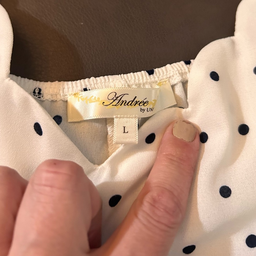 ANDREE BY UNIT Black and White Polka Dot Camisole - Picture 2 of 4